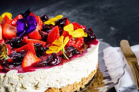Butterflies Cheesecake With Strawberries